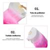 MWYDMA Silk Belly Dance Fans Veil Belly Dancing Long Folding Fans Belly Dance Fan Dance Performance Wedding Long Fans Gradient Color 1.2m(2PCS Black) view 3
