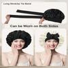 ZURLEFY Beige Satin Bonnet for Sleeping Women, Double Layer Fashion Silk Hair Bonnet for Womens Curly Hair Night Cap (68-12L) view 4