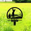 Gotstorms Custom Metal Golf Memorial Stake, Golfer Loss,Personalized Golfer Name Metal Stake, Golfing in Heaven, Sympathy Sign, Grave Marker, Dad Loss, Golfer Art view 2