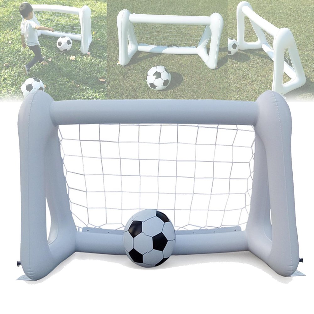 YJFEDCC Free Football Inflatable Football Goal, Portable Grass Football Net, Outdoor Children's Fitness Training Strike Column Inflatable Wall