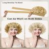 ZURLEFY Satin Bonnet for Sleeping Women, Double Layer Fashion Silk Hair Bonnet with Tie Band for Womens Curly Hair Night Cap (68-01L) view 4
