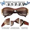 FEISEDY Trendy Polarized Y2K Sunglasses Wrap Around Butterfly Design Fashion Sunnies UV400 Protection B0078 view 4