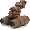 PVS15 Night Vision Goggles Dummy Model with Night Vision Mount, Binocular Night Vision for Tactical Helmet NVG Mount, CS Game, Cosplay Prop, No Function (Tan) view 1