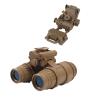 PVS15 Night Vision Goggles Dummy Model with Night Vision Mount, Binocular Night Vision for Tactical Helmet NVG Mount, CS Game, Cosplay Prop, No Function (Tan) view 2