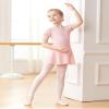 Daydance Dayance Lined Pink Girls Leotards with Removable Dance Skirts, Ballet Tights for Recitals, Performance, Training 3 in 1 Set view 3