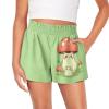 HELLHERO Mushroom Cat Shorts for Girls Size 11-12 Years Old Kids Active Athletic Shorts Running Workout Shorts High Waist Dance Yoga ShortsBeach Swim Summer Outfit view 1