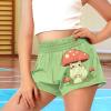 HELLHERO Mushroom Cat Shorts for Girls Size 11-12 Years Old Kids Active Athletic Shorts Running Workout Shorts High Waist Dance Yoga ShortsBeach Swim Summer Outfit view 3