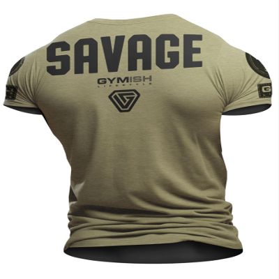 Savage Back Workout Gym Deadlift Lifting T-Shirt for Men Motivational Shirt (LG, Savage Back Military Green Branded)
