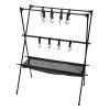 Camping Cookware Hanging Rack,Camping Tools Hanging Organizer,Multilayer Camping Cookware Hanging Rack Stand for Outdoor BBQ Picnic Cookware Party,Space Saving view 4