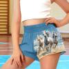 HELLHERO Horse Shorts for Girls Running Shorts Toddler Gym Shorts Kids Active Athletic Shorts High Waist Dance Cheer Skirts Summer Outfit Hiking Cycling Swimming view 3