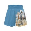 HELLHERO Horse Shorts for Girls Running Shorts Toddler Gym Shorts Kids Active Athletic Shorts High Waist Dance Cheer Skirts Summer Outfit Hiking Cycling Swimming view 4