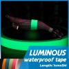 Montesy Fishing Rod Tape Self Adhesive Glow Stickers Fluorescent Tape Fishing Tool Warning Stickers Waterproof Tape, Green view 4