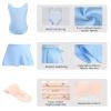 Daydance Lined Tanks Girls Dance Leotards with Ballet Tights, Ballet Wrap Skirts for Gymnastics, Training, Skating 3 in 1 Set view 2