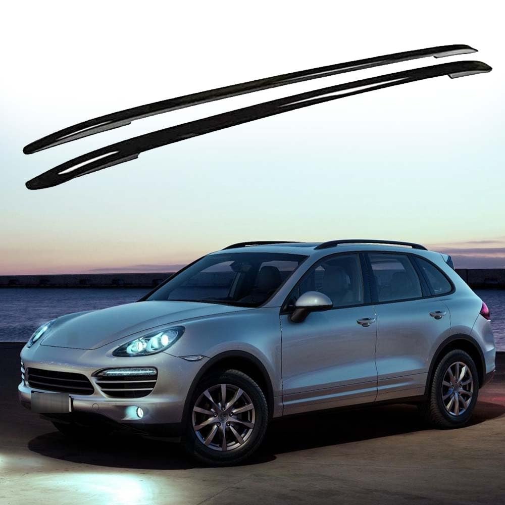 ManiGoon Reverse Radar Roof Rack for Porsche Cayenne 2011-2017 Rails Bar Luggage Carrier Bars top bar Racks Rail, Black