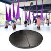 CMYUN Non-Slip Yoga Pole Dance Crash Mat, Folding Round Aerial Hoop Mat for Gym Home, Art Fitness Stripper Pole Mat, Safety Thick Protection Mat(Black,150cmx3cm(59"x1.2")) view 1