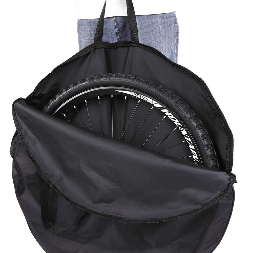 SUNFECILI Bike Wheel Travel Bag Bicycle Wheel Case for Air Travel, Compatible with Both Mountain and Road Bikes Perfect Cycling Wheel Bag for Bike Storage and Transportation(27.5 inch Wheel Package)