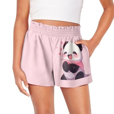 HELLHERO Adorable Panda Shorts for Girls Size 15-16 Athletic Running Shorts with Liner for Kids Teen Toddler Active Outdoor Sports Workout Gym Shorts