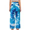 JEOCODY Tie Dye Women Leg Palazzo Lounge Pants Casual Comfy High Waist Work Pants Lightweight Boho Vocation Beach Pants Business Work Outfits Baggy Trousers view 2