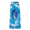 JEOCODY Tie Dye Women Leg Palazzo Lounge Pants Casual Comfy High Waist Work Pants Lightweight Boho Vocation Beach Pants Business Work Outfits Baggy Trousers view 4