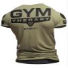 Gym Therapy Back Workout Motivational Lifting T-Shirt for Men Funny Gym Shirt (LG, Therapy Back Military Green Branded) view 1