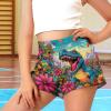 HELLHERO Dinosaur Shorts for Girls Kids Size 5-6 Years Old Athletic Active Running Shorts Outdoor Sports Shorts Dance Cheer Yoga Skirts with Pockets view 3