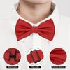 BEWDIO Adjustable Red Bow Ties for Men, Solid Color Pre-Tied Bowties for Mens Party Wedding (59-09) view 3