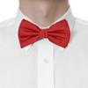 BEWDIO Adjustable Red Bow Ties for Men, Solid Color Pre-Tied Bowties for Mens Party Wedding (59-09) view 4