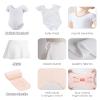 Daydance Lined White Leotards for Girls Ballet with Dance Skirts, Ballet Convertible Tights 3 in 1 Set view 2