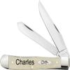 Case XX WR Pocket Knife (Personalized) Natural Bone Trapper Item #1445E - (6254 SS) - Length Closed: 4 1/8 Inches view 1