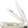 Case XX WR Pocket Knife (Personalized) Natural Bone Trapper Item #1445E - (6254 SS) - Length Closed: 4 1/8 Inches view 2