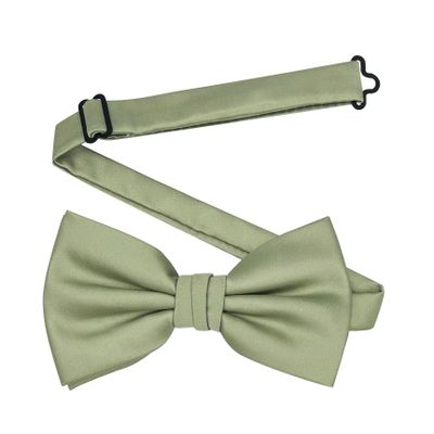 BEWDIO Sage Green Bow Ties for Men, Solid Color Pre-Tied Bowties for Mens Party Wedding (59-15)