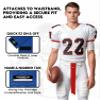 Exxact Sports Streamer Towel Football with Hook & Loop Fastener, Ultra Light Quarterback QB Football Towel to Clean Hands, Visor, Gloves - Highly Absorbent, Quick-Dry (Royal Blue) view 3
