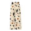JEOCODY Halloween Witch Wide Leg Pants for Women Casual Elastic Waist Loose Lounge Palazzo Pants with Pockets Comfy Elastic Work Pants Baggy Long Work Pants view 4