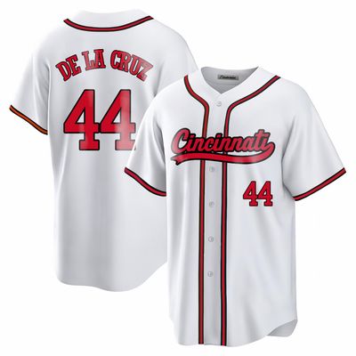 Elly De La Cruz Jersey Cincinnati White Youth Baseball Stitched