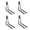 WDJBPSH Badminton Racket Hanging Rack for Walls, Small Racquets Stoarge Organizer Holder for Home/Office/Garage, Hooks-Hold 6 Rackets(Black,4 Pack) view 1