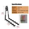 WDJBPSH Badminton Racket Hanging Rack for Walls, Small Racquets Stoarge Organizer Holder for Home/Office/Garage, Hooks-Hold 6 Rackets(Black,4 Pack) view 2