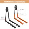 WDJBPSH Badminton Racket Hanging Rack for Walls, Small Racquets Stoarge Organizer Holder for Home/Office/Garage, Hooks-Hold 6 Rackets(Black,4 Pack) view 3
