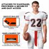 Exxact Sports Streamer Towel Football with Hook & Loop Fastener, Ultra Light Quarterback QB Orange Football Towel to Clean Hands, Visor, Gloves - Highly Absorbent, Quick-Dry (Orange) view 3