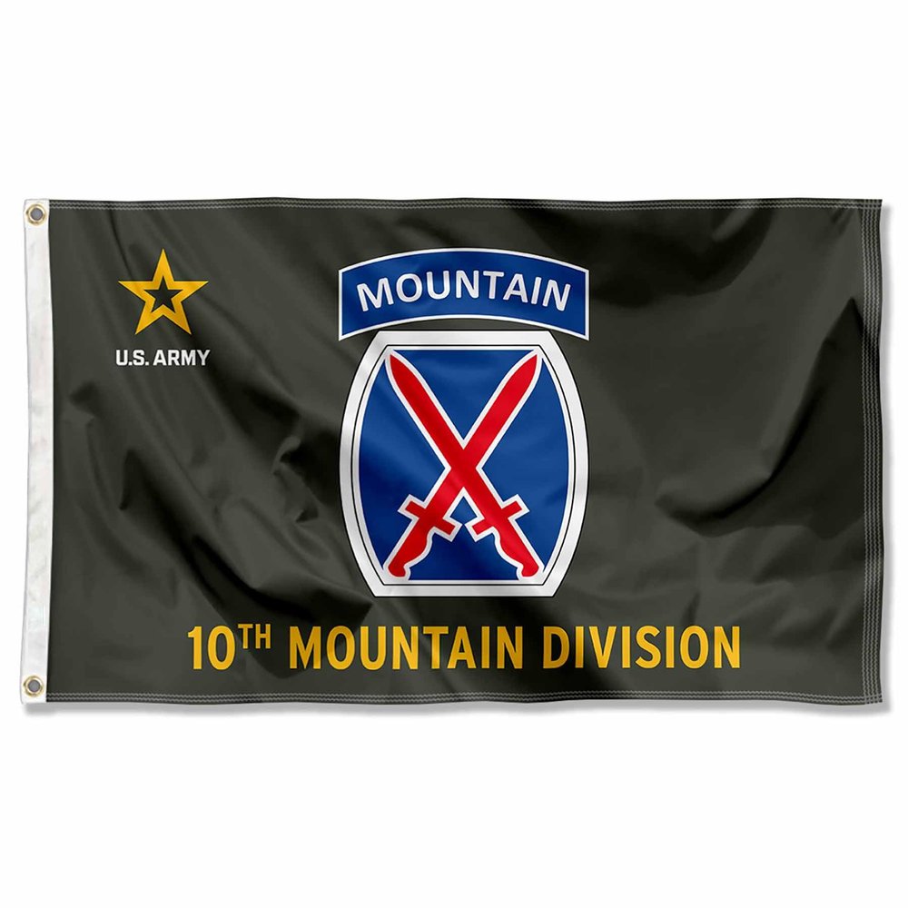 US Army 10th Mountain Division Banner Grommet 3x5 Flag