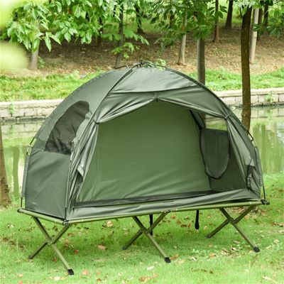 Folding Camping Cots, Tent Portable Single Sleeping Cot Camping Bed, Camping Tent for Outdoor Hiking, Fishing, Picnic 76" L x 30.25" W x 46.5" H