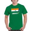 Cricket India Flag Bat - Sports Athletics Summer Games T Shirt - Large - Turf Green view 4
