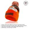 Ultra Game NFL Official Youth Super Soft Winter Beanie Knit Hat with Extra Warm Touch Screen Gloves, Cleveland Browns, Team Color 2, 1SIZE view 2