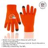 Ultra Game NFL Official Youth Super Soft Winter Beanie Knit Hat with Extra Warm Touch Screen Gloves, Cleveland Browns, Team Color 2, 1SIZE view 3