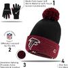 Ultra Game NFL Official Youth Super Soft Winter Beanie Knit Hat with Extra Warm Touch Screen Gloves, Cleveland Browns, Team Color 2, 1SIZE view 4