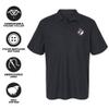 Campus Lab Tarleton State University Primary Logo Men's Adult 100% Cotton Knit Embroidered Polo Shirt, Black, 3X-Large view 4