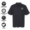Campus Lab Kutztown University Primary Logo Men's Adult 100% Cotton Knit Embroidered Polo Shirt, Black, 3X-Large view 4