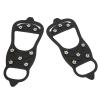 Fydun 1 Pair 8Tooth Outdoor Snow Walking Nail Crampons AntiSlips Ice Shoes Spikes Covers Applied Family (L) view 2