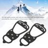 Fydun 1 Pair 8Tooth Outdoor Snow Walking Nail Crampons AntiSlips Ice Shoes Spikes Covers Applied Family (L) view 3