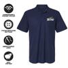 Campus Lab The University of Toledo Primary Logo Men's Adult 100% Cotton Knit Embroidered Polo Shirt, Navy, 3X-Large view 4