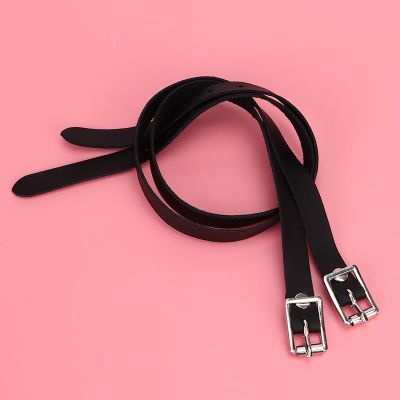 KIMISS Childrens Stirrup Leathers, 1 Pair Lengthen for Spur Straps Leathers with Stainless Steel Buckle Horse Tool Accessories 1 Pair Lengthen